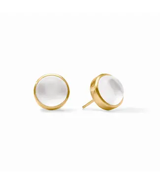 Julie Vos Solara Stone Stud-Iridescent Clear Crystal-OS