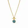 Solara Solitaire Necklace-Iridescent Montana Blue