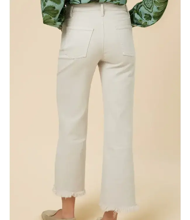 Nayla Fringe Wide Leg Crop Jean