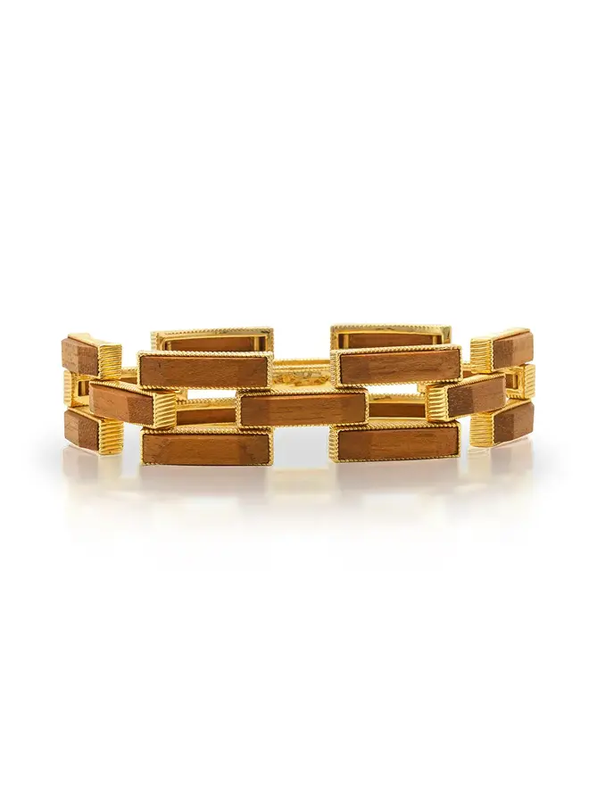 Pathway Link Bracelet, 7.5" - Teak