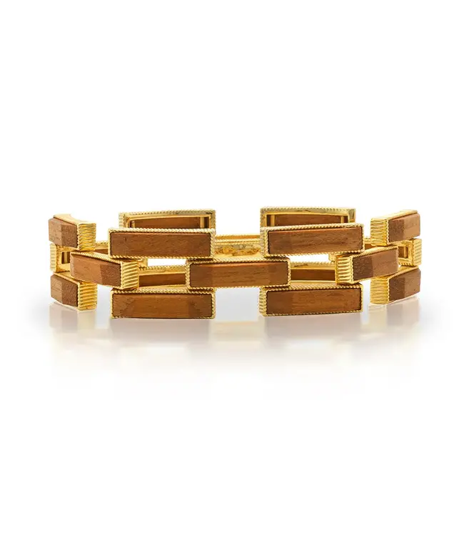 Pathway Link Bracelet, 7.5" - Teak