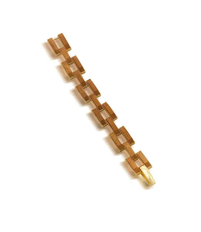 Pathway Link Bracelet, 7.5" - Teak