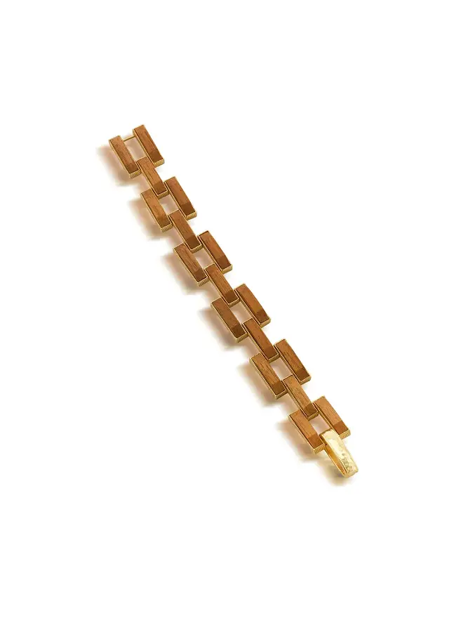 Pathway Link Bracelet, 7.5" - Teak
