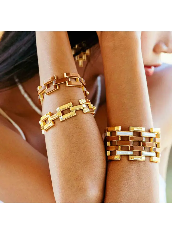 Pathway Link Bracelet, 7.5" - Teak