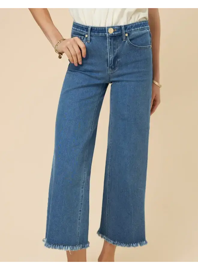 Nayla Fringe Wide Leg Crop Jean