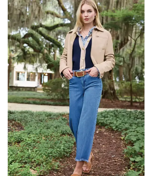 Nayla Fringe Wide Leg Crop Jean