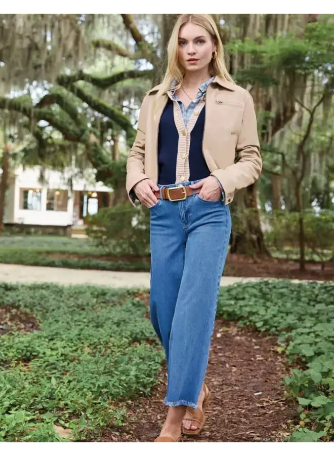 Nayla Fringe Wide Leg Crop Jean