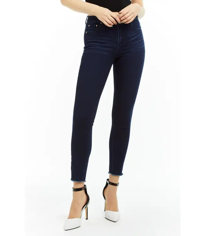 MONA - HIGH RISE SKINNY CROP FRAY
