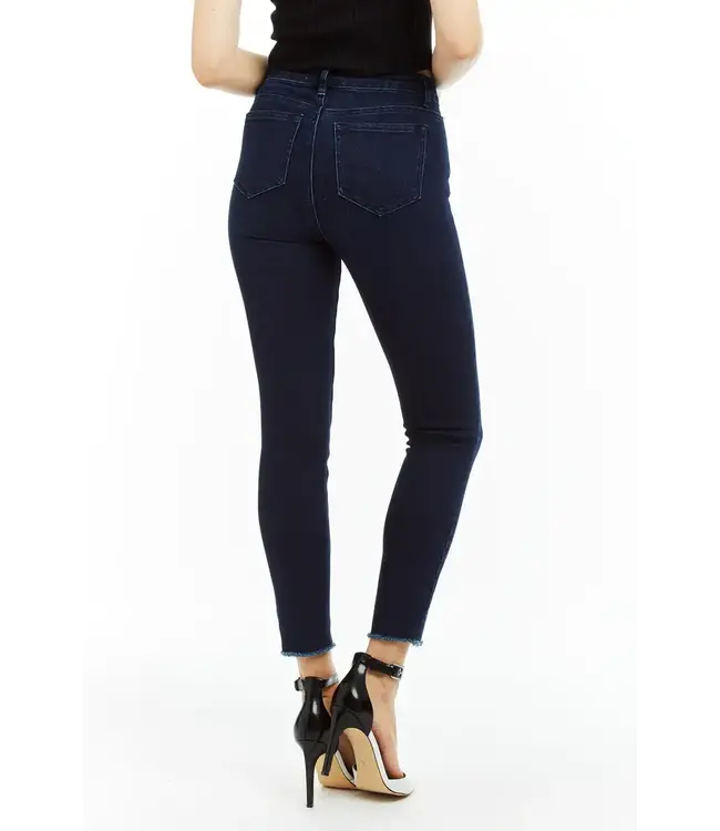 tractr MONA - HIGH RISE SKINNY CROP FRAY
