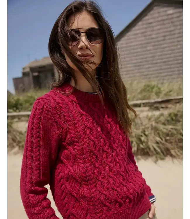 Southern Tide - Womens W LS Connie Cable Knit Sweater