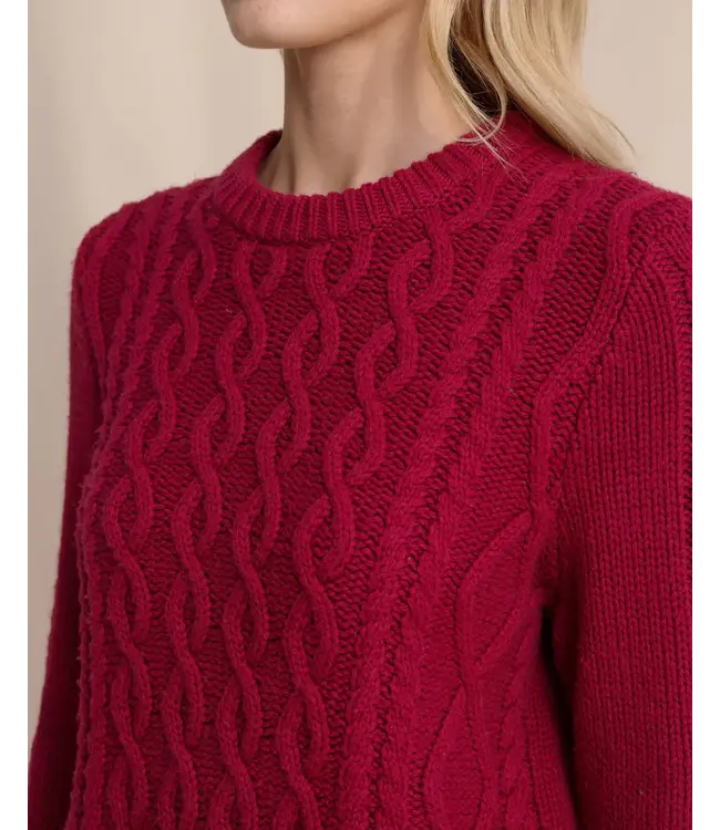 Southern Tide - Womens W LS Connie Cable Knit Sweater