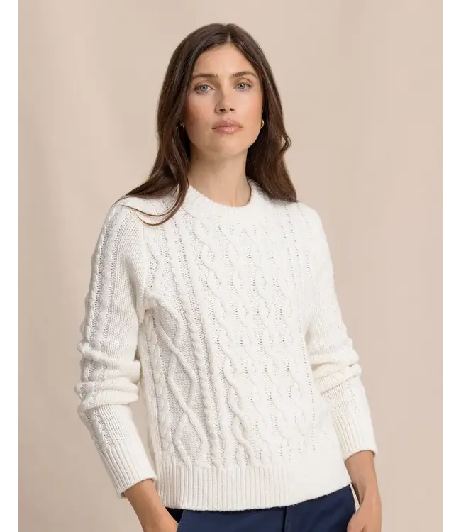 Southern Tide - Womens W LS Connie Cable Knit Sweater