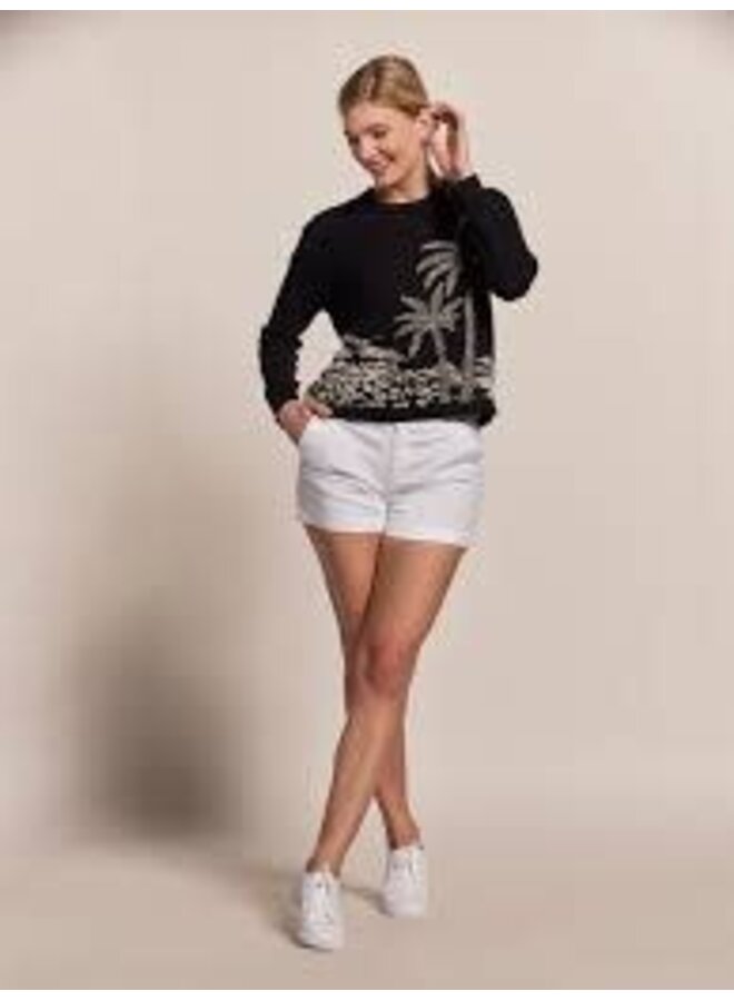 PALM LINED JACQUARD OPAL SWEATER