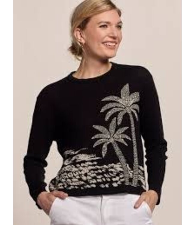 PALM LINED JACQUARD OPAL SWEATER