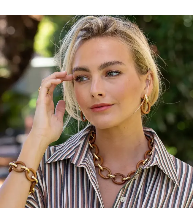 EARTH GODDESS LINK DROP - TEAK
