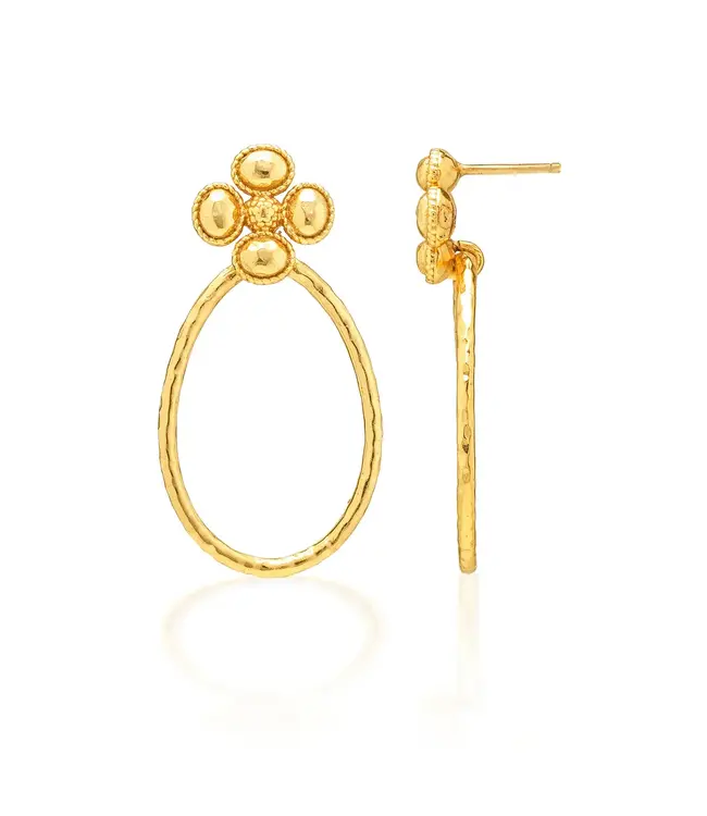 CAPUCINE DE WULF Berry  Clover Teardrop Earrings - Gold