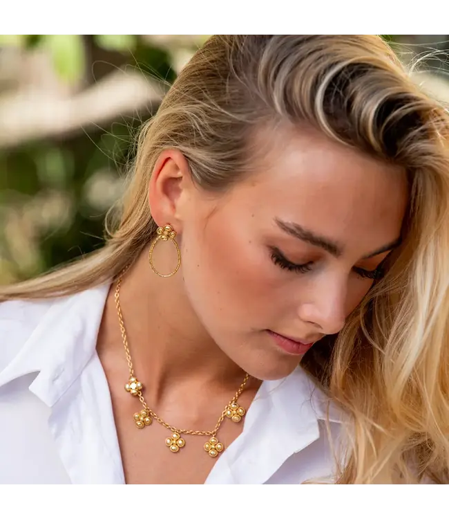 CAPUCINE DE WULF Berry  Clover Teardrop Earrings - Gold