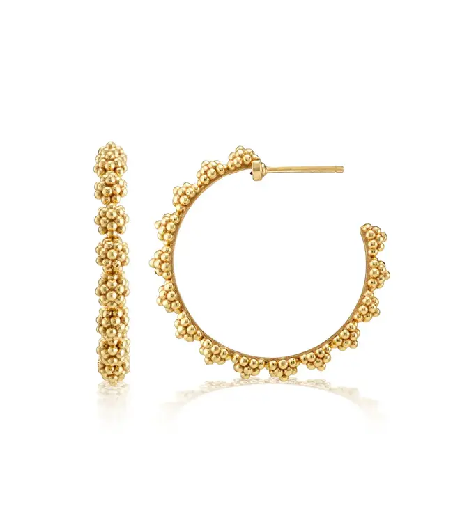 CAPUCINE DE WULF Berry  Icon Medium Hoop Earrings - Gold