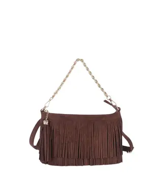 LISI LERCH Sloane Fringe Faux Suede Clutch