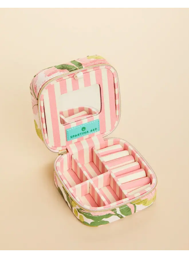 Jewelry Mirror Travel Case Palm Paradise