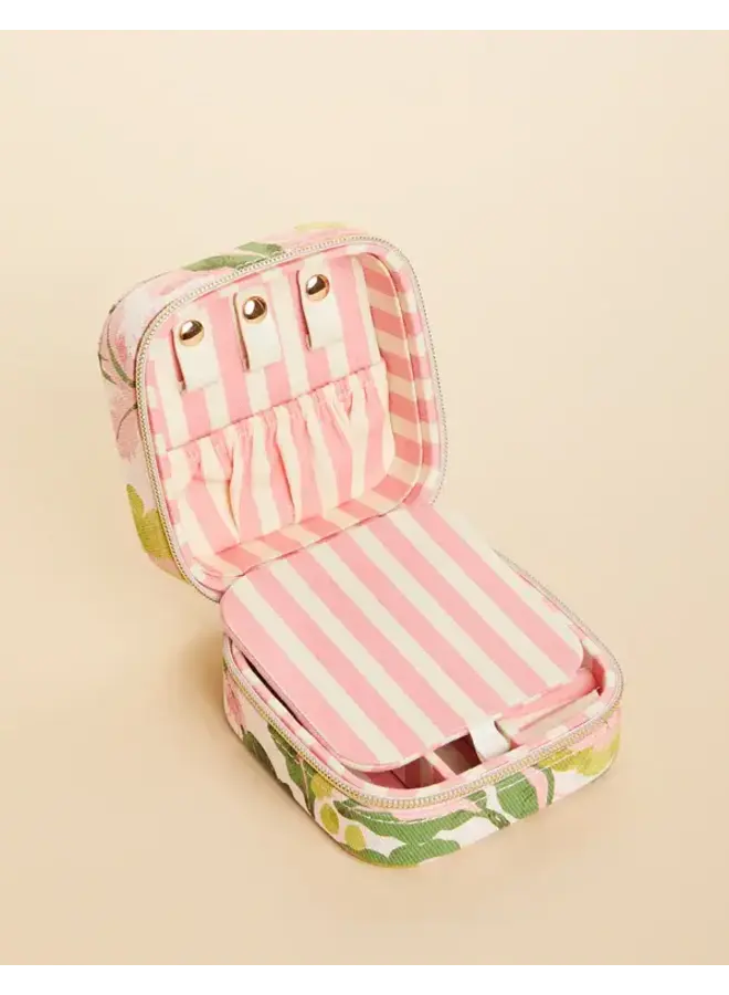 Jewelry Mirror Travel Case Palm Paradise