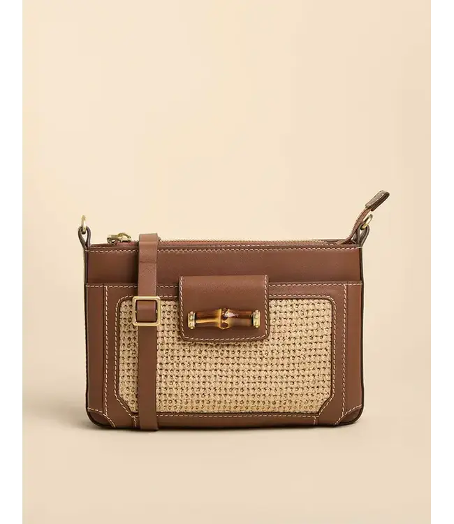 Spartina Siren Lane Phone Crossbody Natural/ Brown