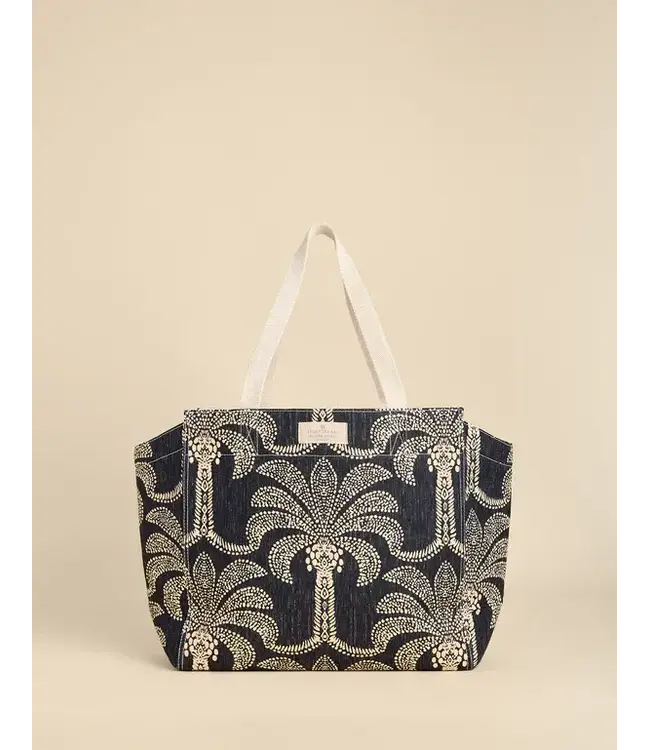 Spartina Shop Tote Bridge Street Palms Black