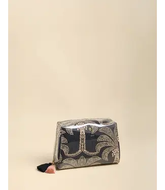 Spartina Large Cosmetic Pouch Bridge Street Palms Black