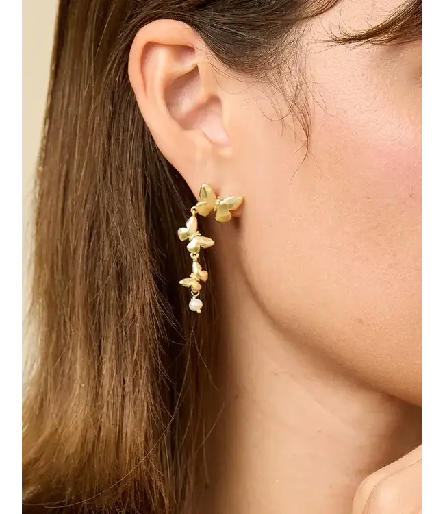 Spartina Butterfly Dangle Earrings Gold
