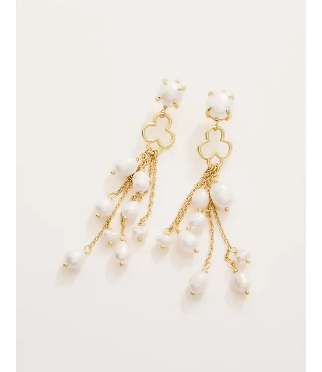 Spartina Pearl Party Tassel Earrings Pearl