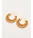 Wicker Hoop Earrings Natural