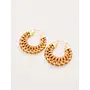 Wicker Hoop Earrings Natural