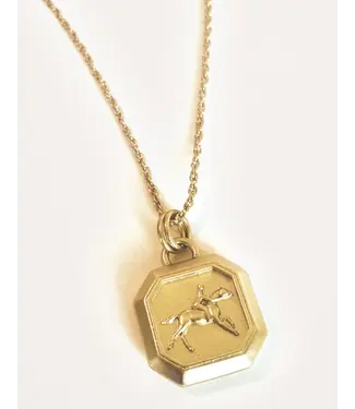 Spartina Lucky Horse Necklace 18" Gold