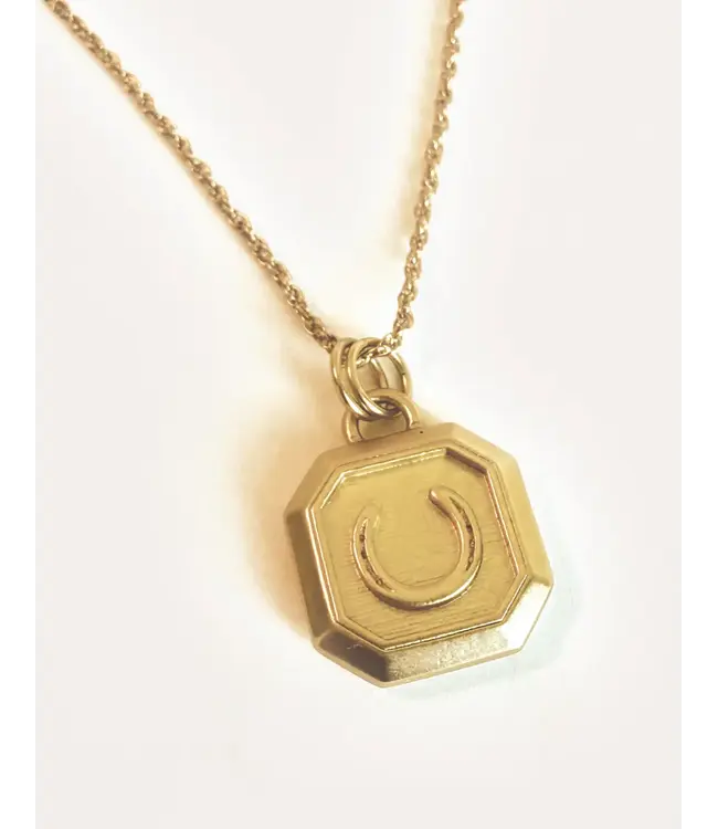 Lucky Horse Necklace 18" Gold