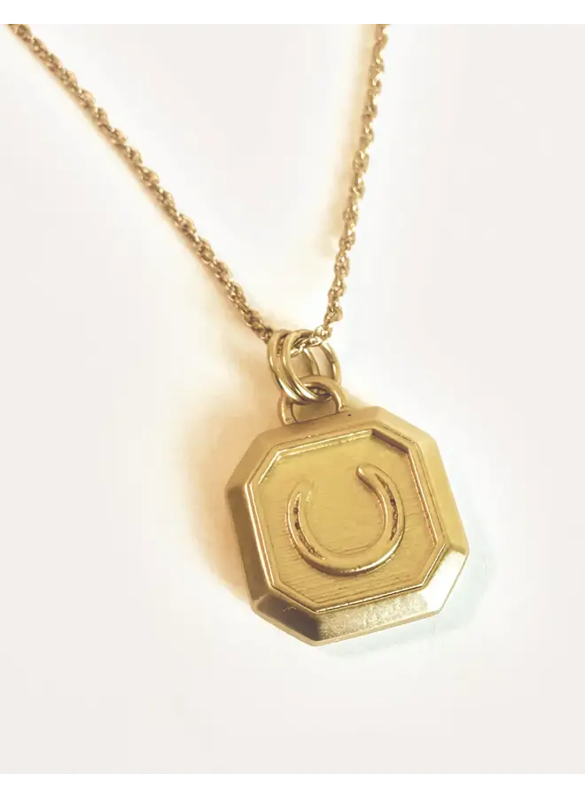 Lucky Horse Necklace 18" Gold