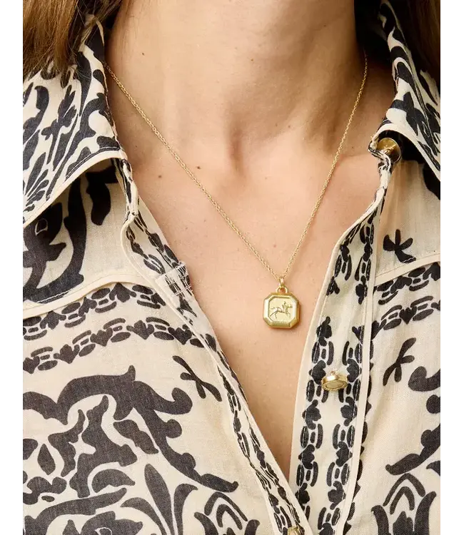 Lucky Horse Necklace 18" Gold