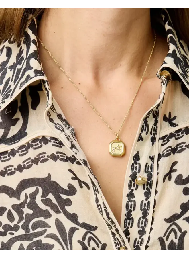 Lucky Horse Necklace 18" Gold