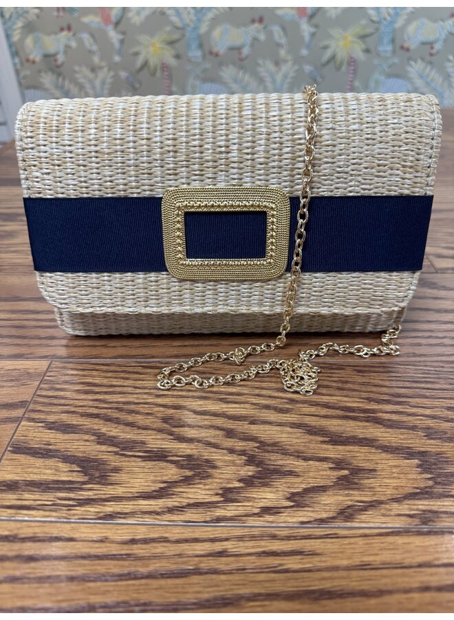 STRAW RUBY WITH RIBBON /GOLD BUCKLE