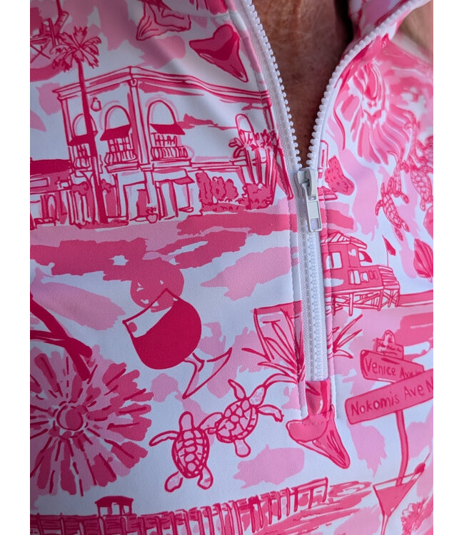 AVA CUSTOM QUARTER ZIP VENICE TOP