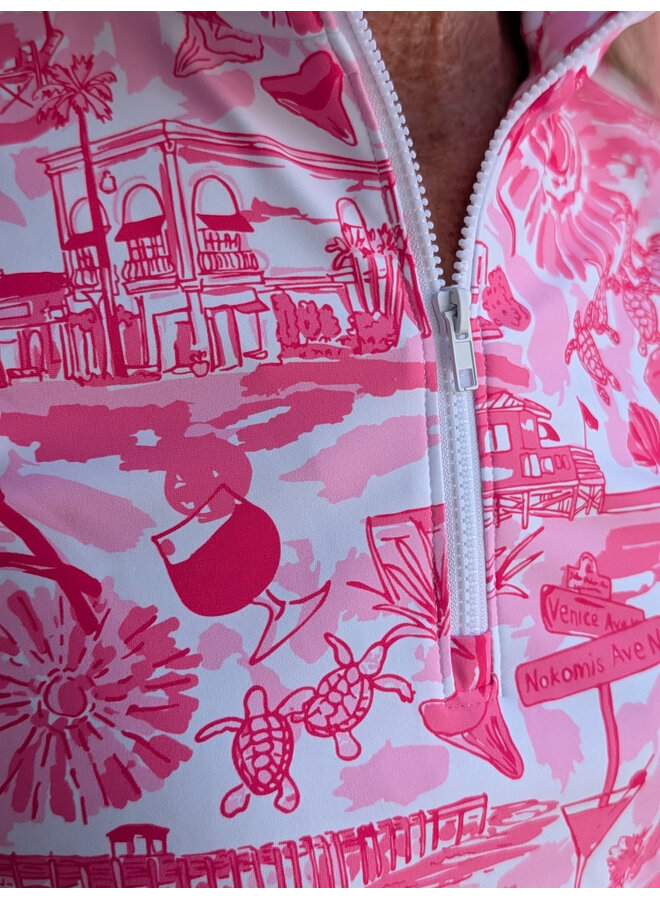 AVA CUSTOM QUARTER ZIP VENICE TOP