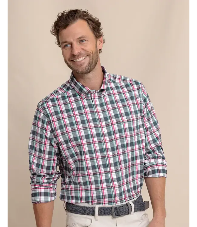 Southern Tide M LS IC brrr Breakwater Plaid Sportshirt