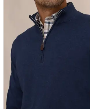 Southern Tide M LS Whitehaven Heather Quarter Zip Sweater