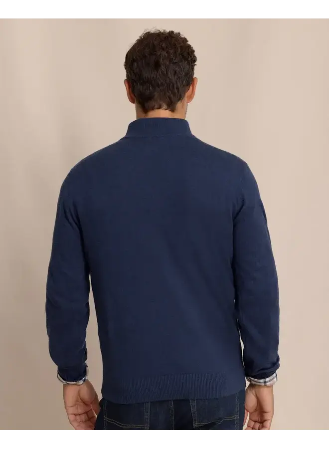 M LS Whitehaven Heather Quarter Zip Sweater