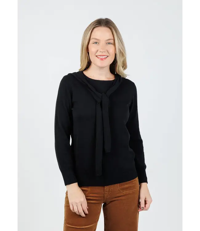 HINSON WU SLOANE 3/4 SLEEVE TIE SHOULDER SWEATER