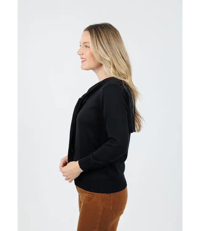 HINSON WU SLOANE 3/4 SLEEVE TIE SHOULDER SWEATER