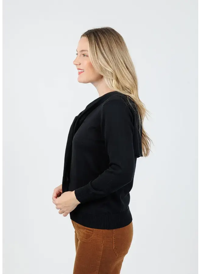 SLOANE 3/4 SLEEVE TIE SHOULDER SWEATER