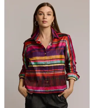 HINSON WU ASTRID LONG SLEEVE TEXTURED STRIPES