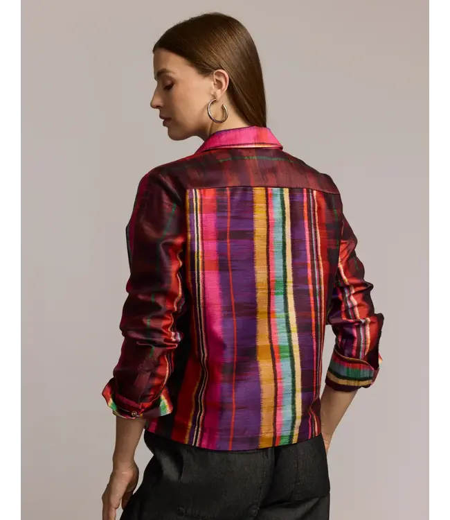 HINSON WU ASTRID LONG SLEEVE TEXTURED STRIPES