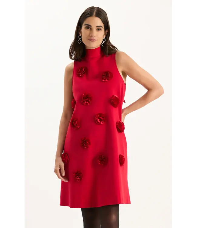 Tyler Boe CLEO PONTE DRESS WITH SATIN TRIM