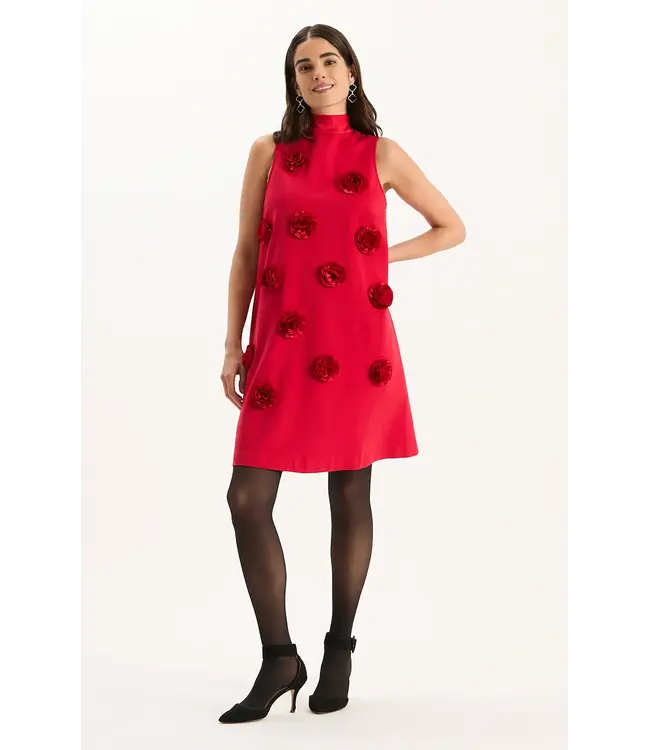 Tyler Boe CLEO PONTE DRESS WITH SATIN TRIM